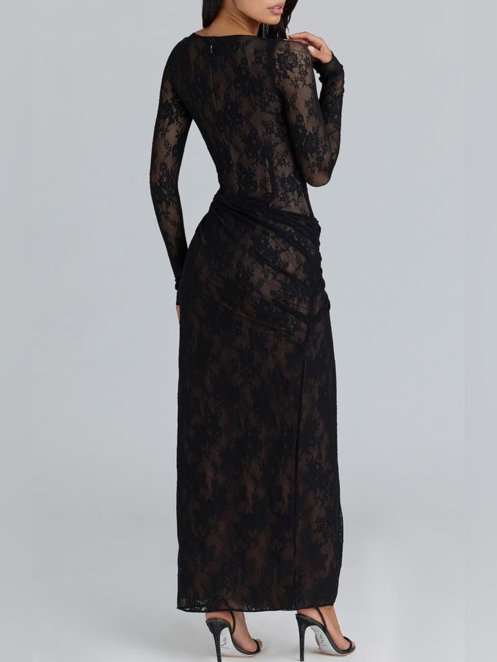 House of CB Sapphira Lace Gown - Picture 2 of 8